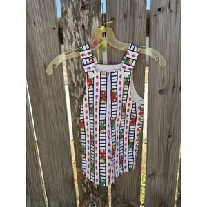 Very Rare 60s 70s 3T Overalls Vintage Boy Ladder Apples